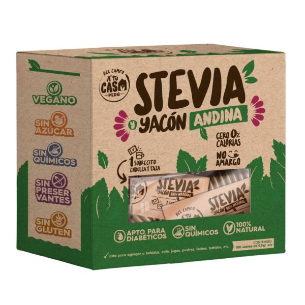 Stevia Andina 100 Natural 100sobres Del Campo A Tu Casa Perú Productos Con Ingredientes 