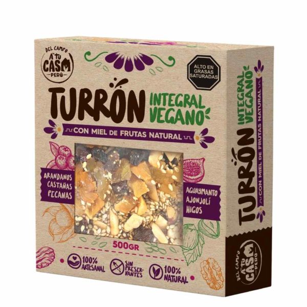 PRODUCTOS FONDO BLANCO 23 - Turrón integral vegano 500gr