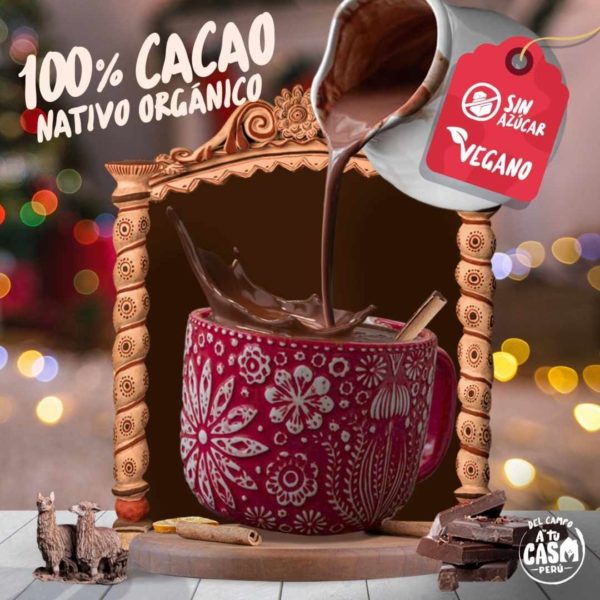 PRODUCTOS FONDO BLANCO 15 - Chocolate de taza vegano sin azúcar 90gr