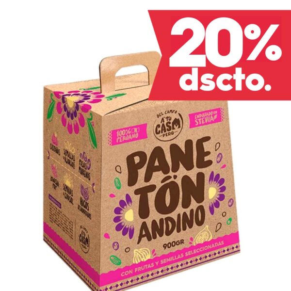 Paneton andino con stevia 900gr