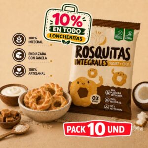 Pack rosquitas de yogurt y coco 10und