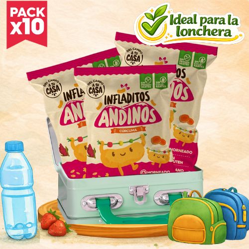 Pack infladitos andinos 10und 1 Pack infladitos andinos 10und