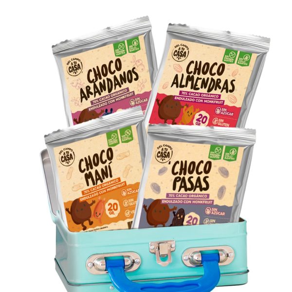 Pack choco bañados x 4