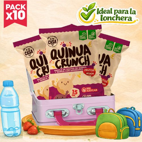 Pack quinua crunch frutos rojos 10und 1 Pack quinua crunch frutos rojos 10und